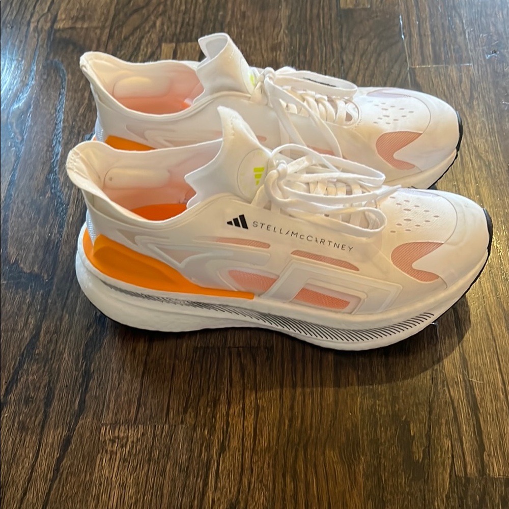 Stella McCartney White and Orange Sneakers